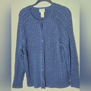 Vintage L.L. Bean Heritage Quiet Luxury Old Money Cable Knit Cardigan, 1X